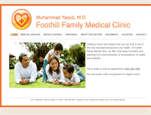 Tablet Screenshot of foothillfamilymedicalclinic.com